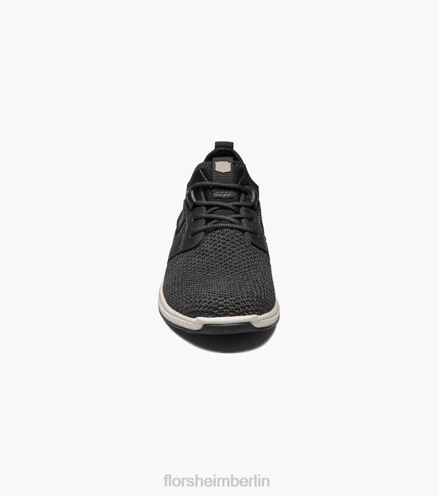 D280439 Schwarz Schuhwerk Kinder Florsheim Great Lakes Jr. Strick-Sneaker mit schlichter Zehenpartie