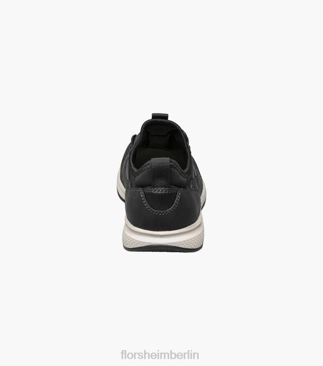 D280439 Schwarz Schuhwerk Kinder Florsheim Great Lakes Jr. Strick-Sneaker mit schlichter Zehenpartie