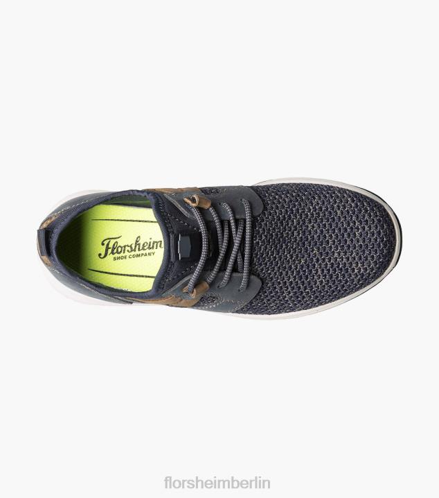 D280440 Marine Schuhwerk Kinder Florsheim Great Lakes Jr. Strick-Sneaker mit schlichter Zehenpartie