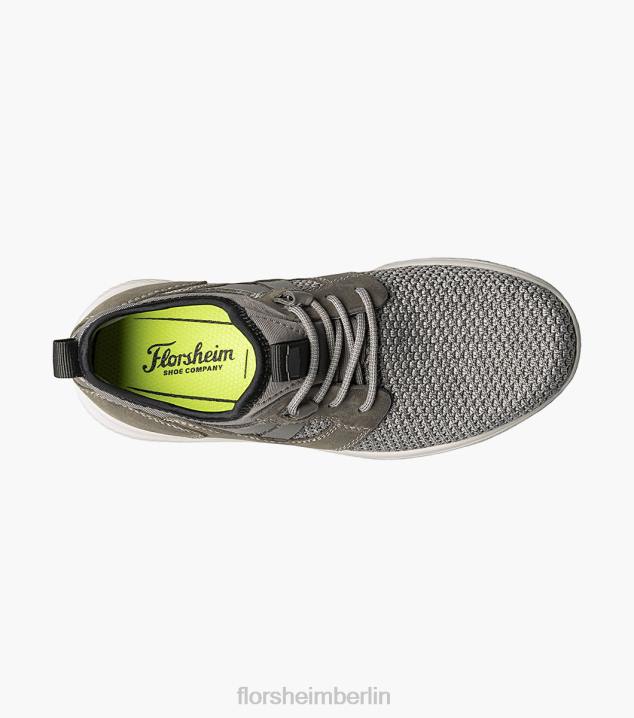 D280441 grau Schuhwerk Kinder Florsheim Great Lakes Jr. Strick-Sneaker mit schlichter Zehenpartie