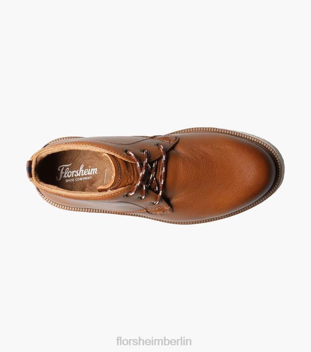 D280449 Cognac Schuhwerk Kinder Florsheim supacush jr. Chukka-Stiefel mit schlichter Zehenpartie