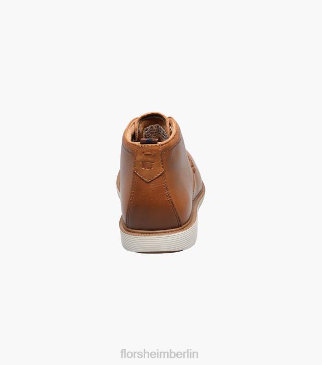 D280449 Cognac Schuhwerk Kinder Florsheim supacush jr. Chukka-Stiefel mit schlichter Zehenpartie