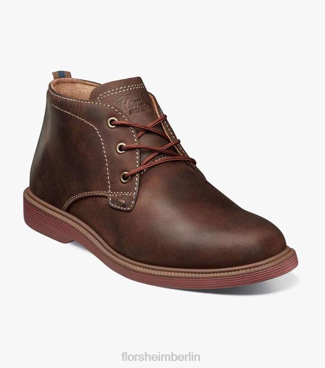 D280450 braunes Ch Schuhwerk Kinder Florsheim supacush jr. Chukka-Stiefel mit schlichter Zehenpartie