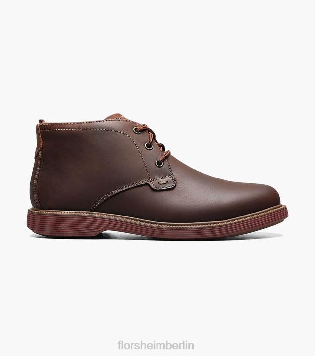 D280450 braunes Ch Schuhwerk Kinder Florsheim supacush jr. Chukka-Stiefel mit schlichter Zehenpartie