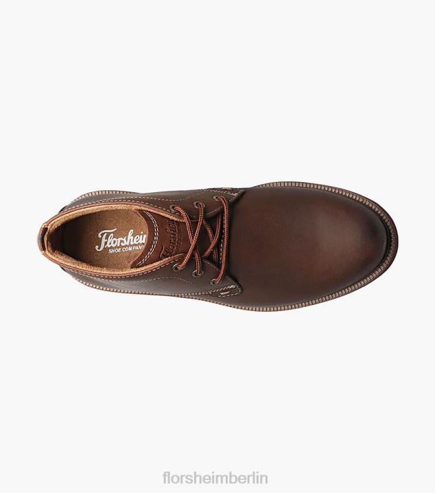 D280450 braunes Ch Schuhwerk Kinder Florsheim supacush jr. Chukka-Stiefel mit schlichter Zehenpartie