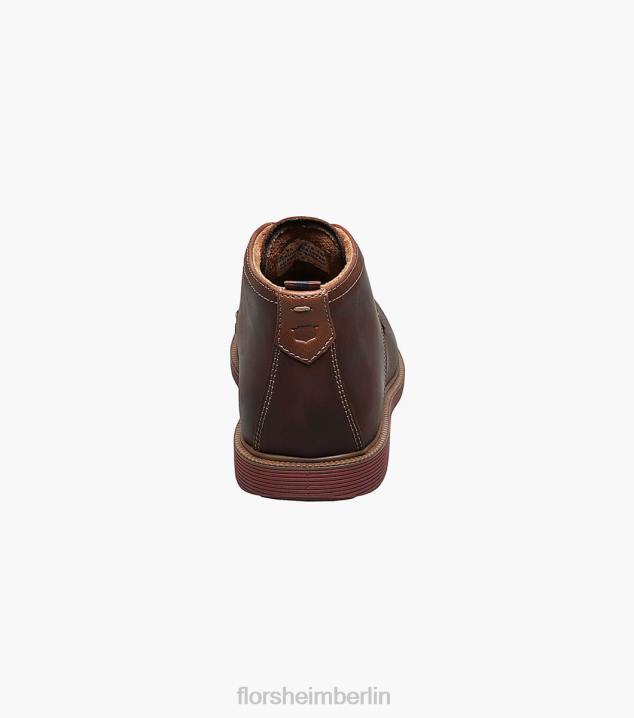D280450 braunes Ch Schuhwerk Kinder Florsheim supacush jr. Chukka-Stiefel mit schlichter Zehenpartie