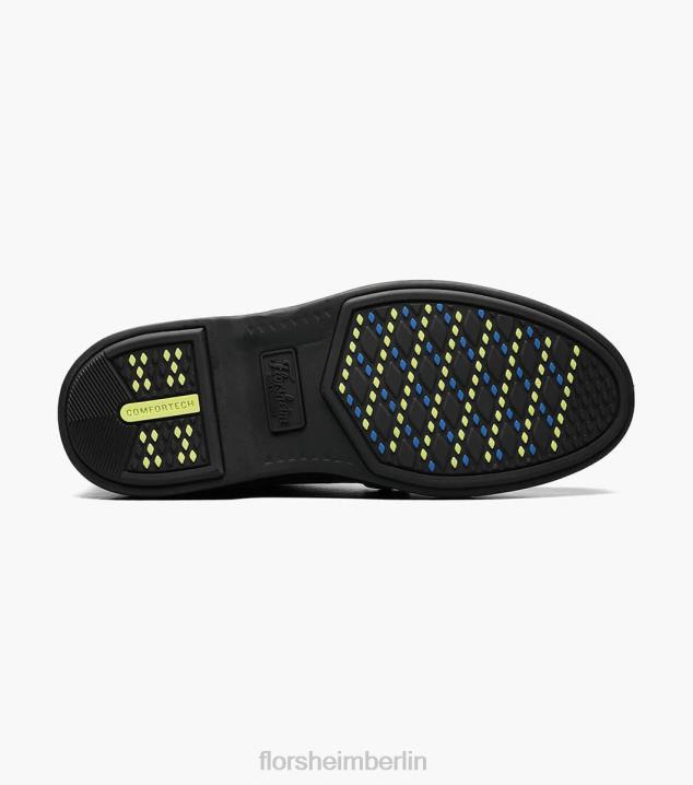 D280451 schwarz getrommelt Schuhwerk Kinder Florsheim supacush jr. Chukka-Stiefel mit schlichter Zehenpartie