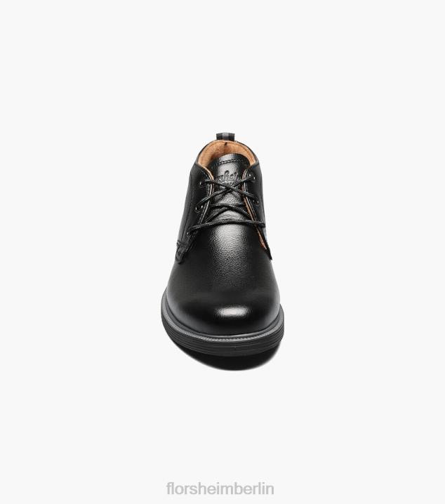 D280451 schwarz getrommelt Schuhwerk Kinder Florsheim supacush jr. Chukka-Stiefel mit schlichter Zehenpartie