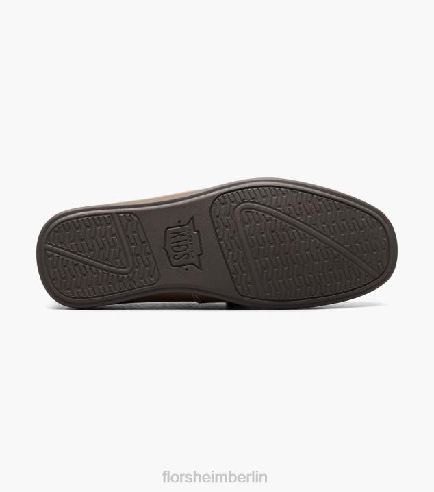D280427 Sattelbräune Schuhwerk Kinder Florsheim Jasper jr. Moc Toe Strap Loafer