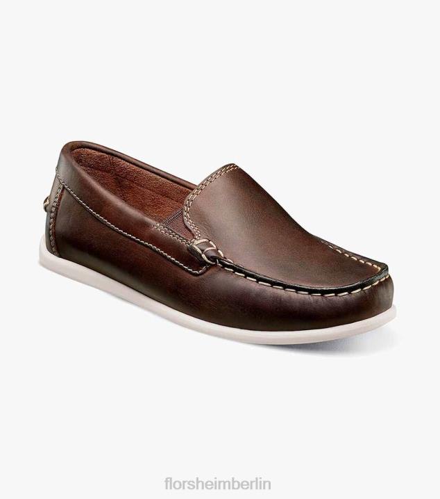 D280430 braunes Ch Schuhwerk Kinder Florsheim Jasper jr. Venezianischer Loafer mit Moc-Toe