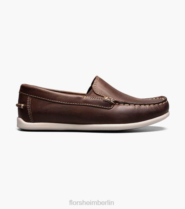 D280430 braunes Ch Schuhwerk Kinder Florsheim Jasper jr. Venezianischer Loafer mit Moc-Toe