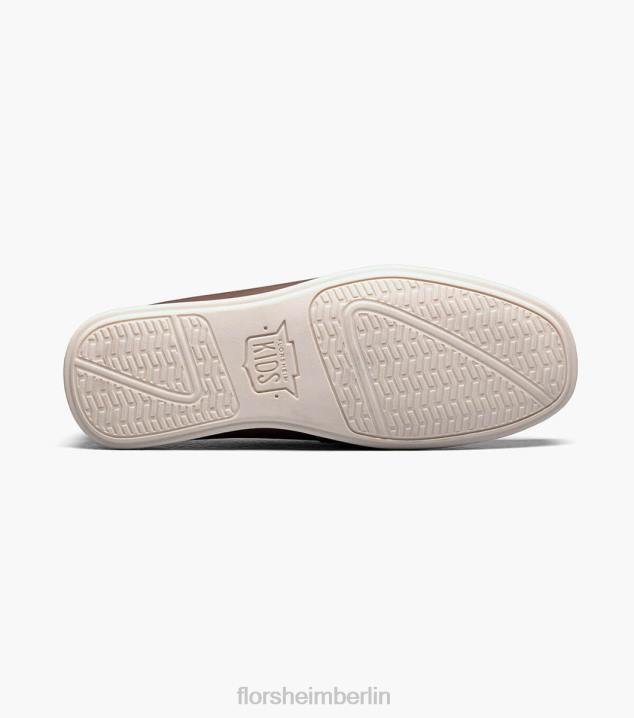 D280430 braunes Ch Schuhwerk Kinder Florsheim Jasper jr. Venezianischer Loafer mit Moc-Toe