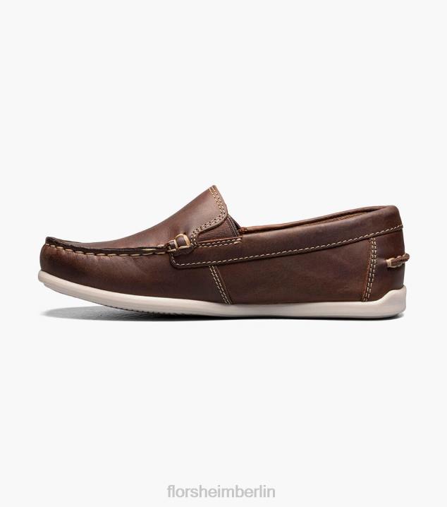 D280430 braunes Ch Schuhwerk Kinder Florsheim Jasper jr. Venezianischer Loafer mit Moc-Toe