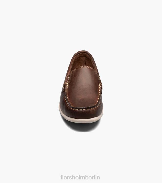 D280430 braunes Ch Schuhwerk Kinder Florsheim Jasper jr. Venezianischer Loafer mit Moc-Toe