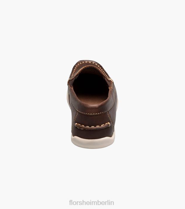D280430 braunes Ch Schuhwerk Kinder Florsheim Jasper jr. Venezianischer Loafer mit Moc-Toe