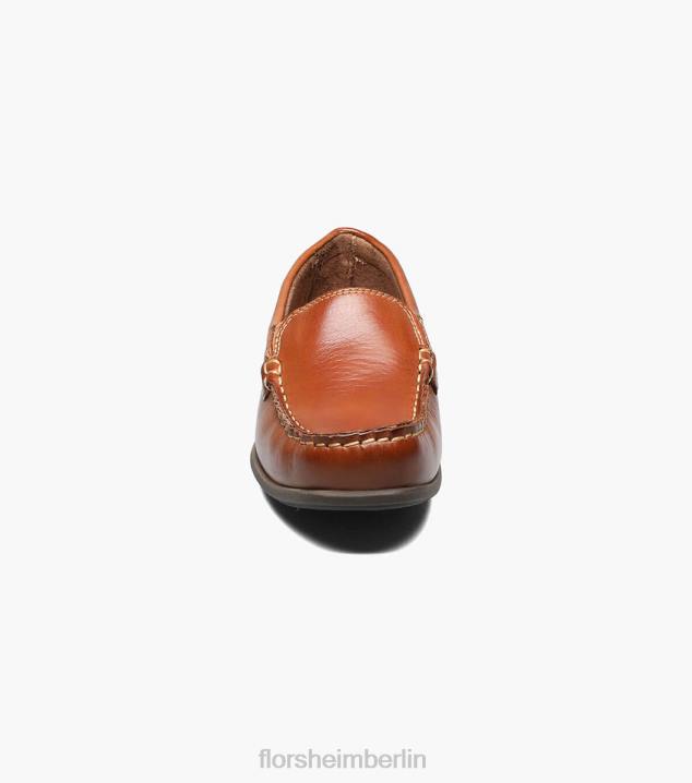 D280432 Sattelbräune Schuhwerk Kinder Florsheim Jasper jr. Venezianischer Loafer mit Moc-Toe