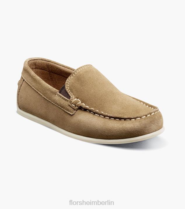D280433 khaki Schuhwerk Kinder Florsheim Jasper jr. Venezianischer Loafer mit Moc-Toe