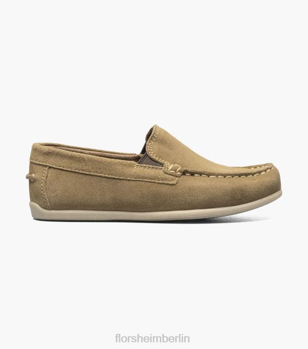 D280433 khaki Schuhwerk Kinder Florsheim Jasper jr. Venezianischer Loafer mit Moc-Toe