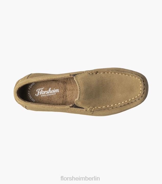 D280433 khaki Schuhwerk Kinder Florsheim Jasper jr. Venezianischer Loafer mit Moc-Toe