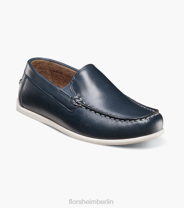 D280434 Marine Schuhwerk Kinder Florsheim Jasper jr. Venezianischer Loafer mit Moc-Toe