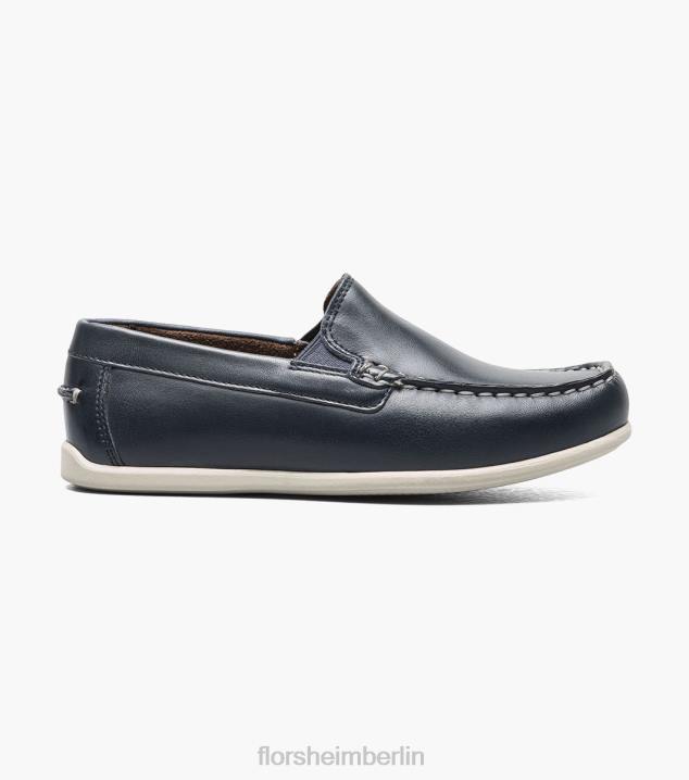 D280434 Marine Schuhwerk Kinder Florsheim Jasper jr. Venezianischer Loafer mit Moc-Toe