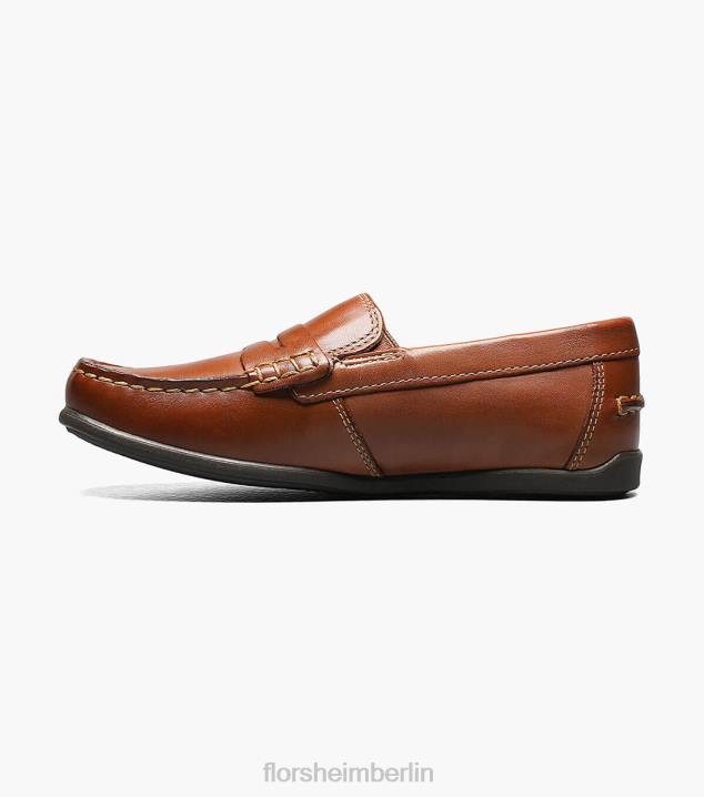 D280435 Sattelbräune Schuhwerk Kinder Florsheim Jasper jr. Moc Toe Penny Driver