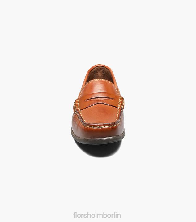 D280435 Sattelbräune Schuhwerk Kinder Florsheim Jasper jr. Moc Toe Penny Driver