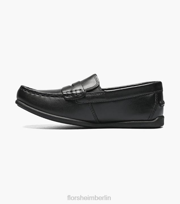 D280436 Schwarz Schuhwerk Kinder Florsheim Jasper jr. Moc Toe Penny Driver