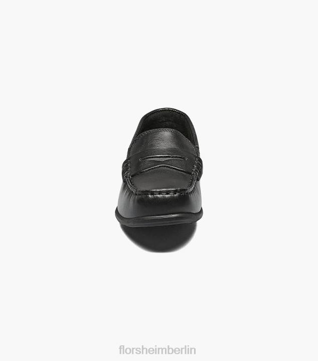 D280436 Schwarz Schuhwerk Kinder Florsheim Jasper jr. Moc Toe Penny Driver