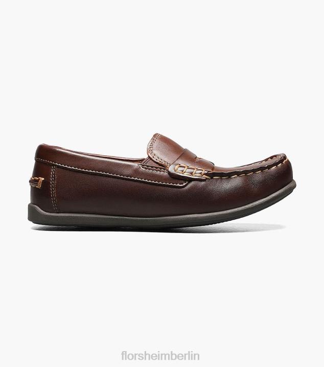 D280437 braun Schuhwerk Kinder Florsheim Jasper jr. Moc Toe Penny Driver