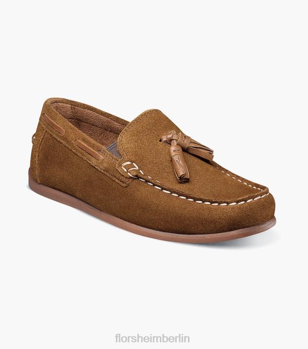 D280474 Mokka Schuhwerk Kinder Florsheim Jasper jr. Moc-Toe-Loafer mit Quasten