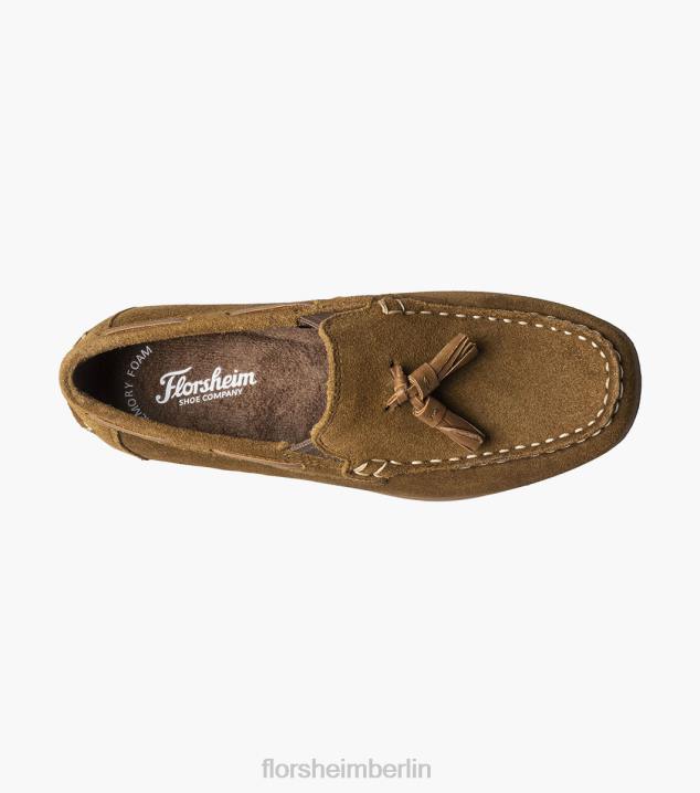 D280474 Mokka Schuhwerk Kinder Florsheim Jasper jr. Moc-Toe-Loafer mit Quasten