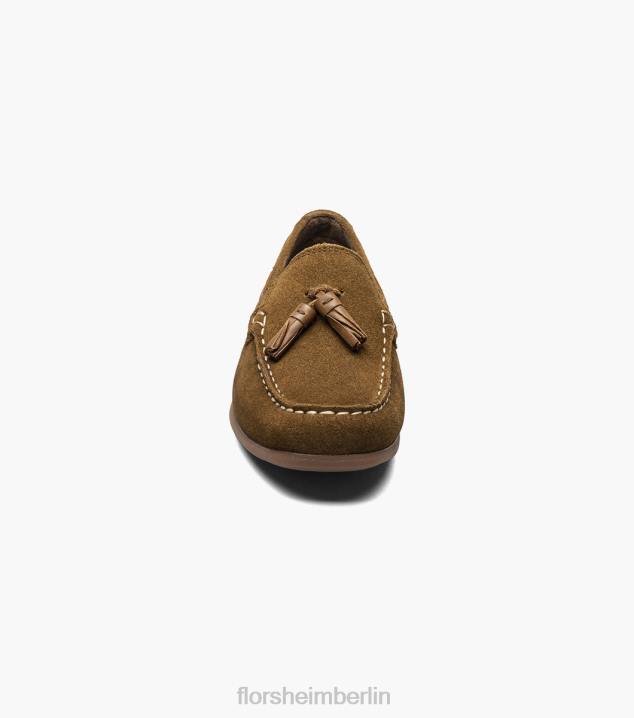 D280474 Mokka Schuhwerk Kinder Florsheim Jasper jr. Moc-Toe-Loafer mit Quasten