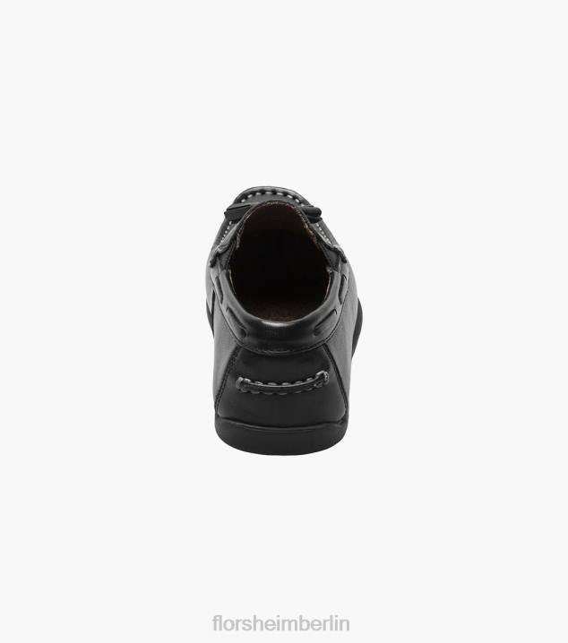 D280475 Schwarz Schuhwerk Kinder Florsheim Jasper jr. Moc-Toe-Loafer mit Quasten