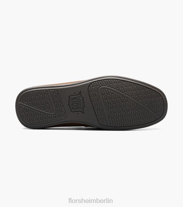 D280477 Sattelbräune Schuhwerk Kinder Florsheim Jasper jr. Moc-Toe-Loafer mit Quasten