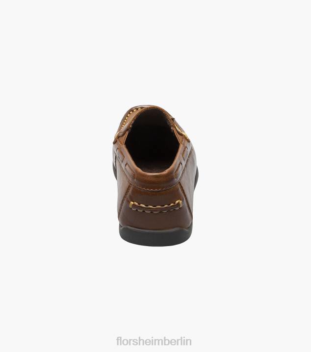 D280477 Sattelbräune Schuhwerk Kinder Florsheim Jasper jr. Moc-Toe-Loafer mit Quasten