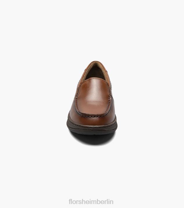 D280478 Cognac Schuhwerk Kinder Florsheim zentral jr. Venezianischer Loafer mit Moc-Toe