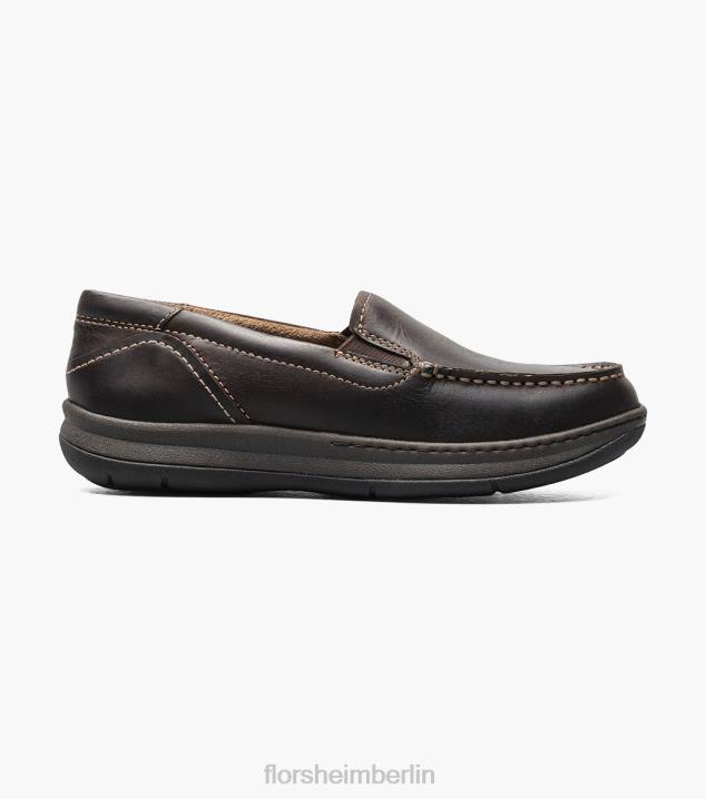 D280479 braunes Ch Schuhwerk Kinder Florsheim zentral jr. Venezianischer Loafer mit Moc-Toe
