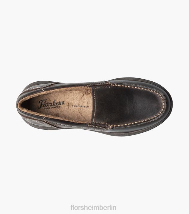 D280479 braunes Ch Schuhwerk Kinder Florsheim zentral jr. Venezianischer Loafer mit Moc-Toe