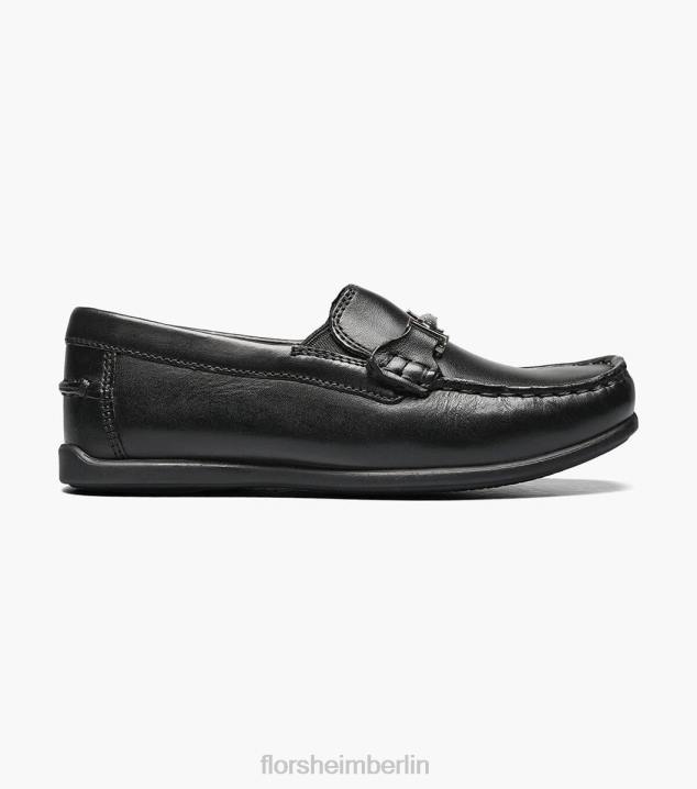 D280499 Schwarz Schuhwerk Kinder Florsheim Jasper jr. Moc-Toe-Slipper