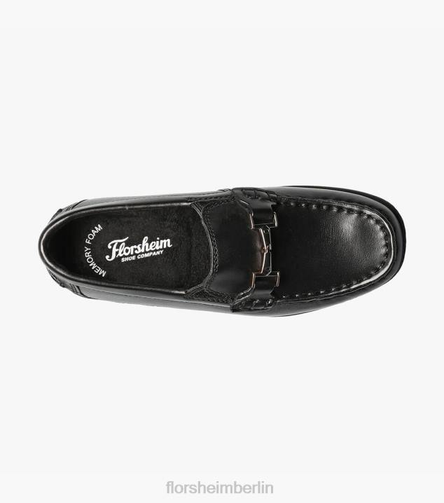 D280499 Schwarz Schuhwerk Kinder Florsheim Jasper jr. Moc-Toe-Slipper