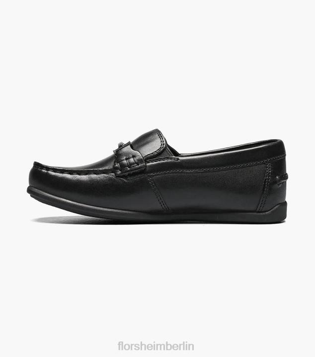 D280499 Schwarz Schuhwerk Kinder Florsheim Jasper jr. Moc-Toe-Slipper