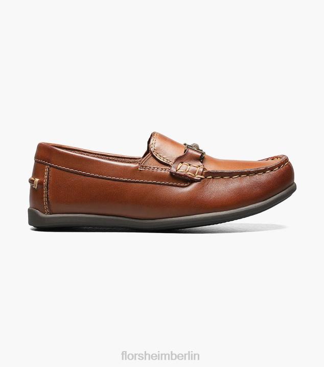 D280500 Sattelbräune Schuhwerk Kinder Florsheim Jasper jr. Moc-Toe-Slipper
