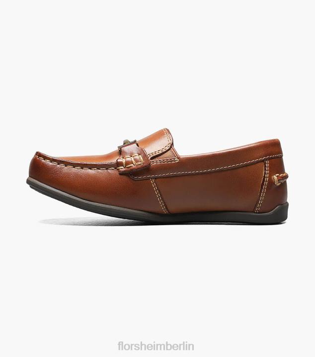 D280500 Sattelbräune Schuhwerk Kinder Florsheim Jasper jr. Moc-Toe-Slipper