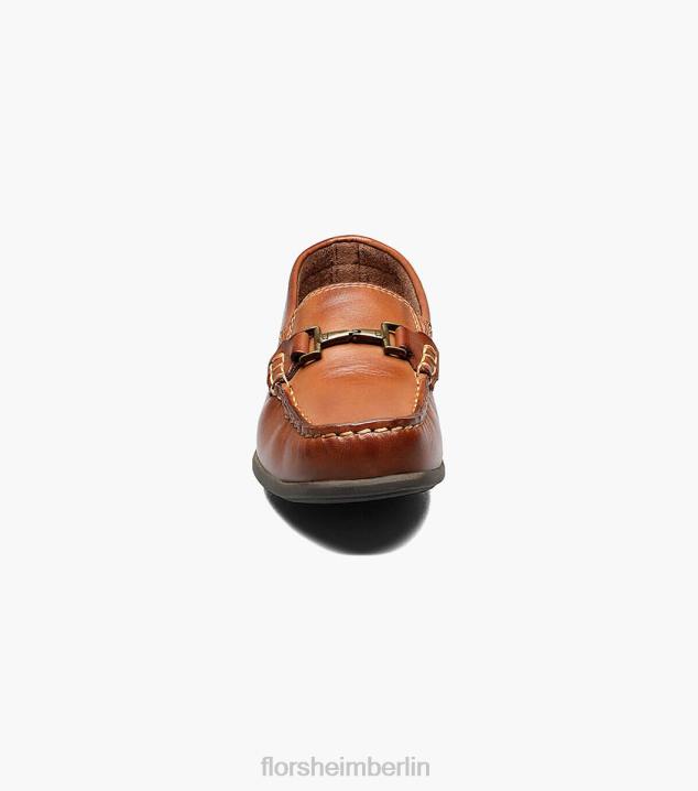 D280500 Sattelbräune Schuhwerk Kinder Florsheim Jasper jr. Moc-Toe-Slipper