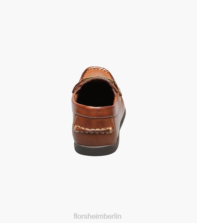 D280500 Sattelbräune Schuhwerk Kinder Florsheim Jasper jr. Moc-Toe-Slipper