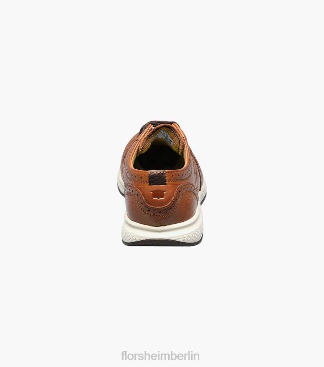 D280442 Cognac Schuhwerk Kinder Florsheim Great Lakes Jr. Flügelspitzen-Oxford