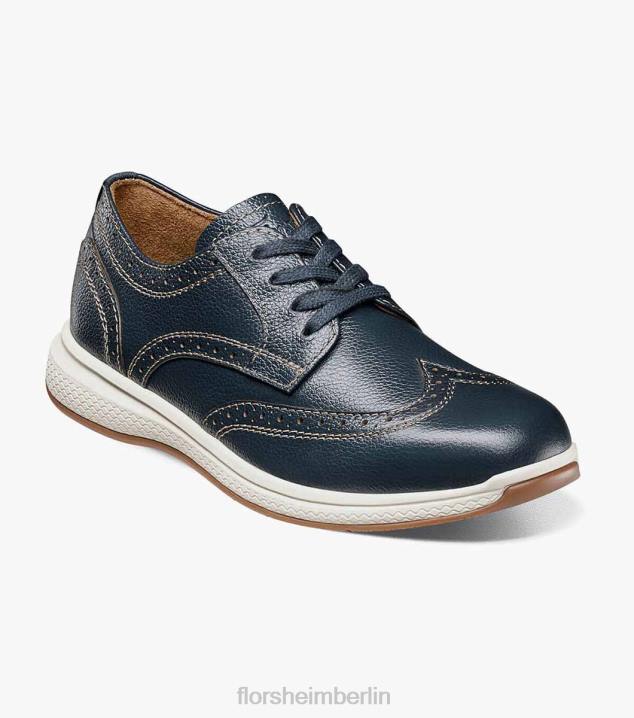 D280444 Marine Schuhwerk Kinder Florsheim Great Lakes Jr. Flügelspitzen-Oxford