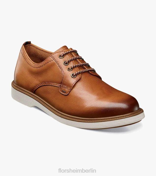 D280452 Cognac Schuhwerk Kinder Florsheim supacush jr. Oxford mit schlichter Zehenpartie