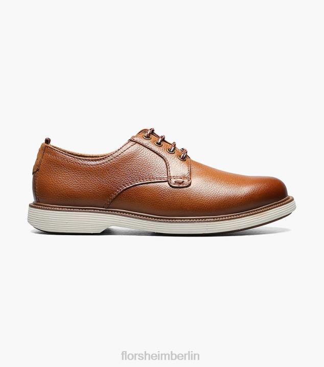 D280452 Cognac Schuhwerk Kinder Florsheim supacush jr. Oxford mit schlichter Zehenpartie
